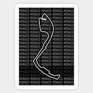 Monaco - F1 Circuit - Black and White Sticker